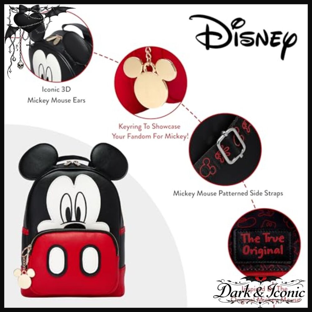 Mini Backpack With Mickey Mouse Design, Adjustabl… - image 5